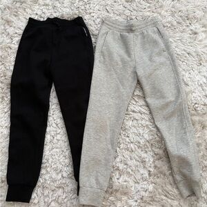 Abercrombie Kids’ YPB Cozy Jogger Pants - Black & Light Gray, Sz 13/14